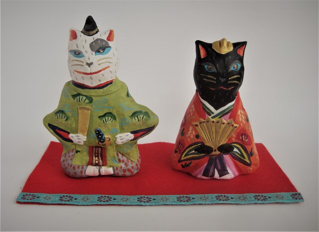 猫雛人形 | iichi 日々の暮らしを心地よくするハンドメイドや
