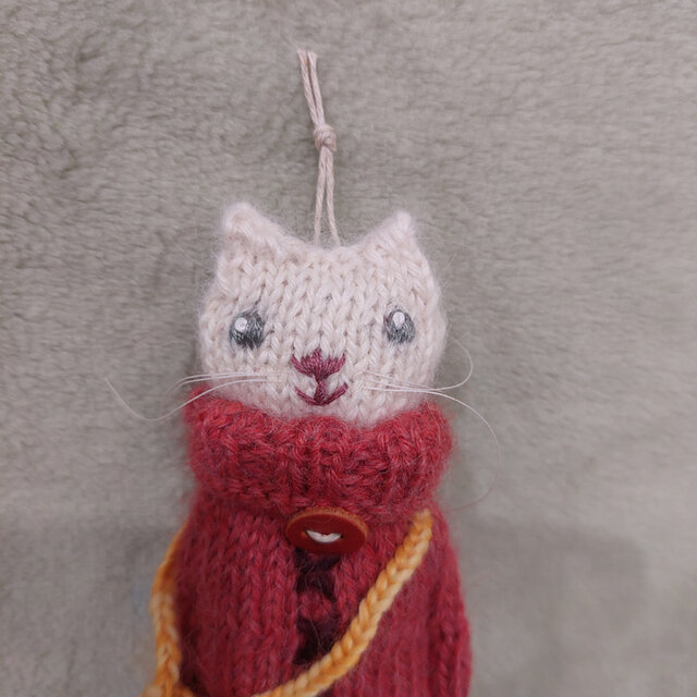 あーちゃん様専用※棒針編みのあみぐるみ（白猫さん） | iichi 日々の