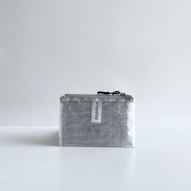 超軽量・防水素材 / 2TONE ミニウォレット / クリア×シルバー