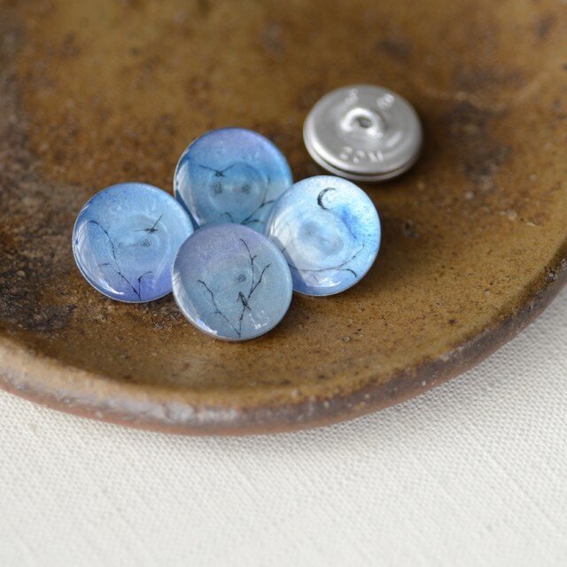 ボタン５個セット01／夜明け