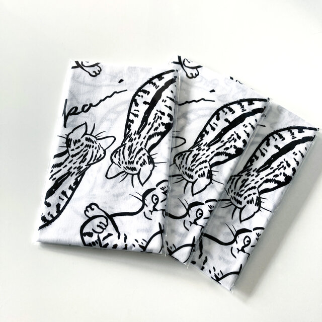 ねこてぬぐいテンテン