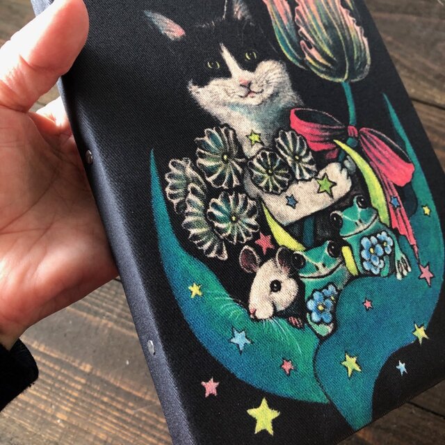 星月猫☆アート「プレゼント」絵画 木製パネル貼り SMサイズ複製画