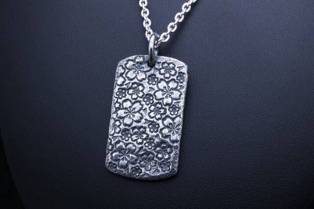 ペンダント ネックレス メンズ シルバー : 桜吹雪 インゴット