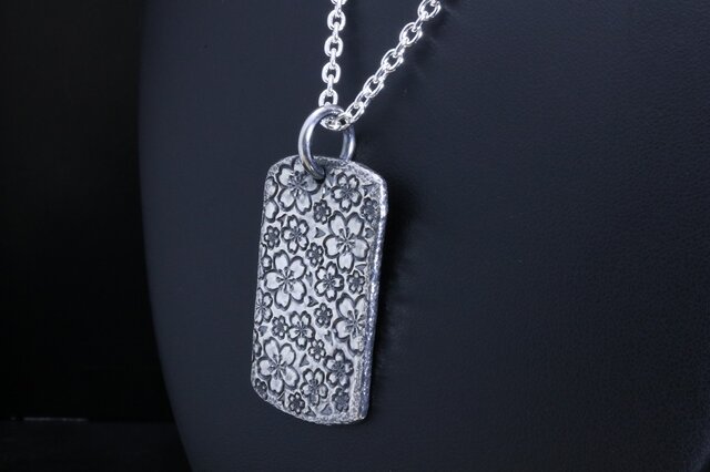 ペンダント ネックレス メンズ シルバー : 桜吹雪 インゴット