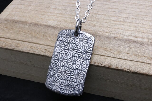 ペンダント ネックレス メンズ シルバー : 乱菊 インゴット ドックタグ