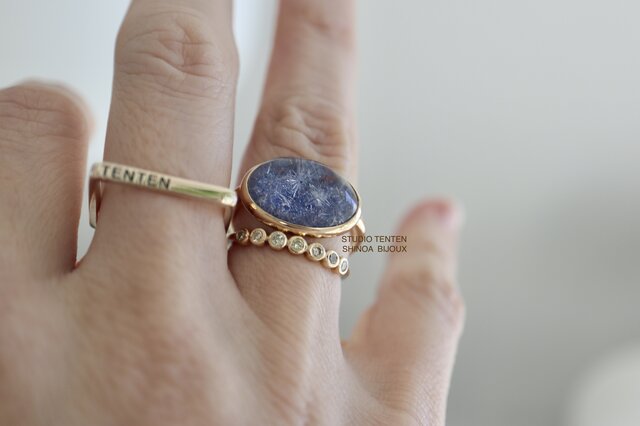 K10[深海庭園dumortierite in quartz]ring | iichi 日々の暮らしを