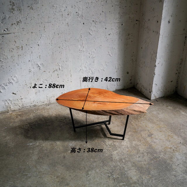 欅　一枚板輪切りローテーブル家具・インテリア