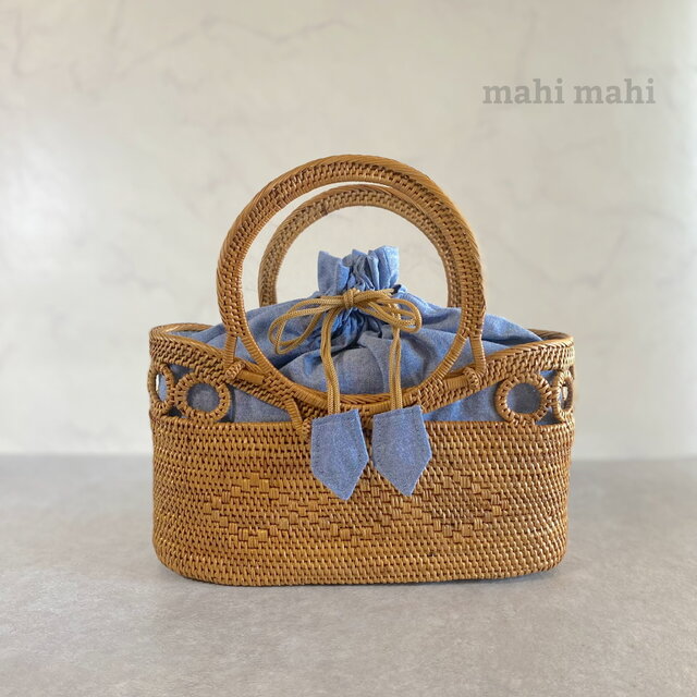 小ぶりでカワイイ♪ちょっとお出掛けかごバッグ☆アタバッグ