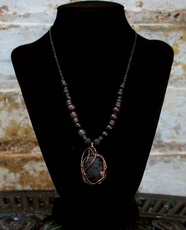 チンターマニストーン、アグニマニタイト　ネックレス　思考と炎の宝珠