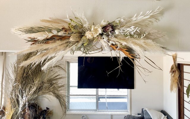 特大 横長スワッグ ドライフラワー 撮影 インテリア パンパスグラス スワッグ it-64094a5c82884-1200.jpg