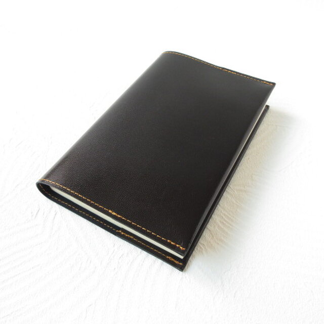 ハヤカワ文庫トールサイズ対応《ゴートスキン》ブラック・一枚革のブックカバー・0543