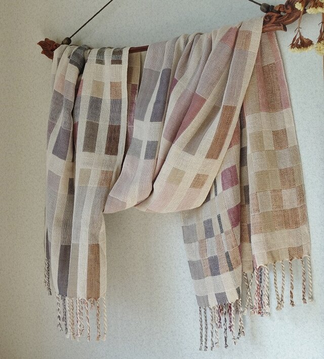 手織りコットンストール・・２がつ