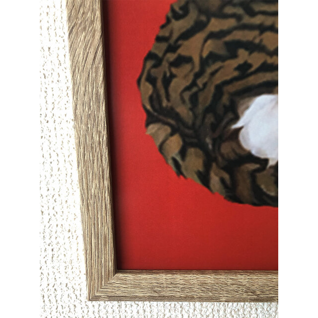 ねっころがる猫」額縁入り（複製画） | iichi 日々の暮らしを心地よく