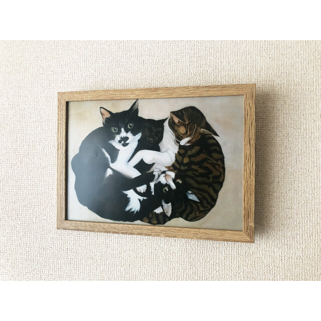 【原画】『大陸間移動装置』（絵画　動物　チワワ　黒猫　植物　龍　苔　蛇） 原画】『大陸間移動装置』（絵画 動物 チワワ 黒猫 植