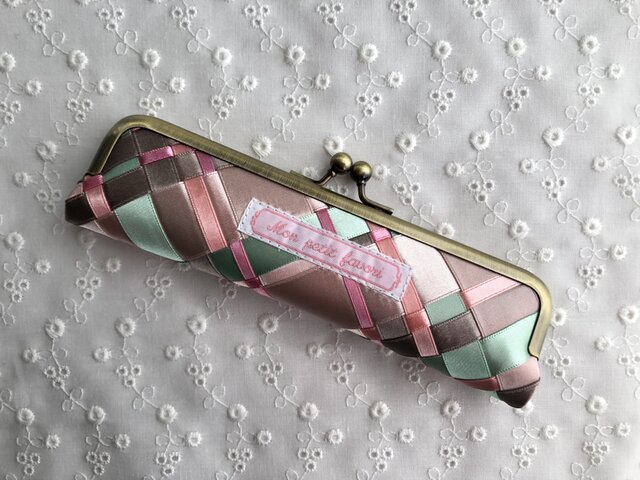 リボン編み ペンケース 春風 | iichi 日々の暮らしを心地よくする