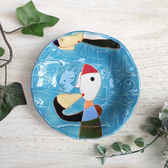 【トルコ青】明るく、楽しく、美味しく！取り皿12 KU-NERU 2023 小皿
