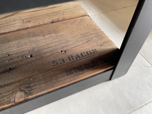 在庫あり　即納　TVボード　アイアン　ステンシル　足場板　古材　アップサイクル 在庫あり 即納 Ok Hotaru TVボード リビング アイアン ダーク