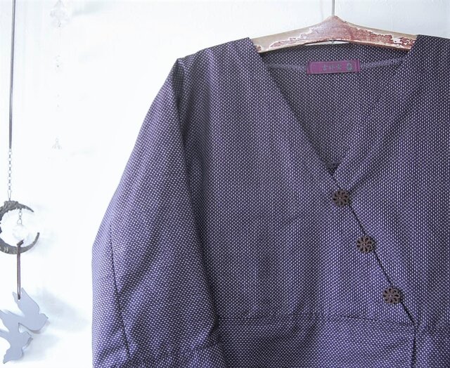 展示品 大島紬 深紫いろのチュニック 着物リメイク | iichi 日々の
