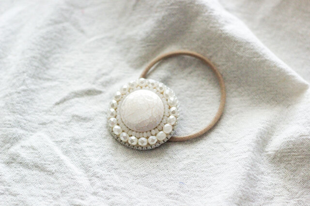 ビーズ刺繍ヘアゴム ヘアゴム - tokotoko_handmade | minne 国内