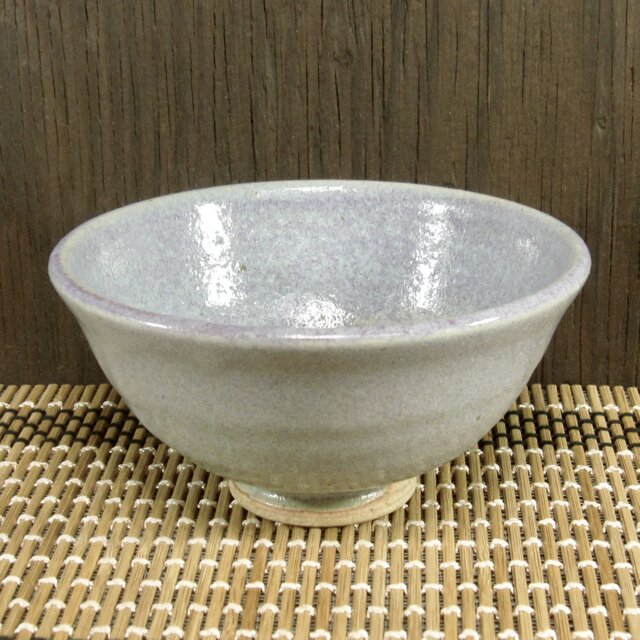 陶器 ご飯茶碗（やや大）還元薄紫【230310】