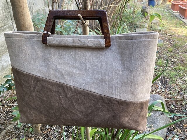 柿渋染めバッグ | iichi 日々の暮らしを心地よくするハンドメイドや