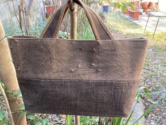 【新品未使用】★柿渋染 bag 80×48 カキシブゾメ FIELD STYLE ks-315g_phot3.jpg