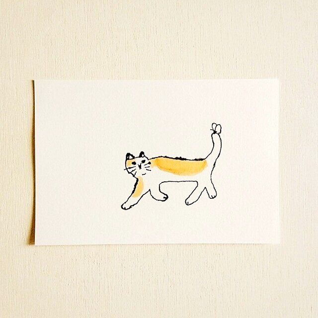 ポストカード「㉑のんきな猫」3枚～　絵葉書｜紙雑貨｜イラスト