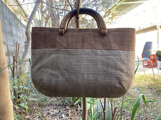 【新品未使用】★柿渋染 bag 80×48 カキシブゾメ FIELD STYLE 柿渋染めバッグ | iichi 日々の暮らしを心地よくする