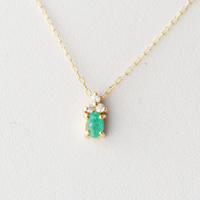 K18 パライバ トルマリン ダイヤ ペンダント -Lys- CB062BS