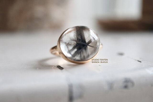 K10[ルチルの実]platnum rutile quartz ringの画像1枚目