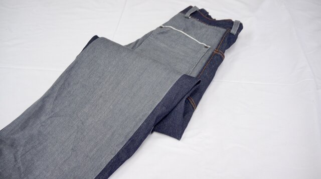 ストレートシルエット301 2tone jeans グレー×インディゴ | iichi 日々