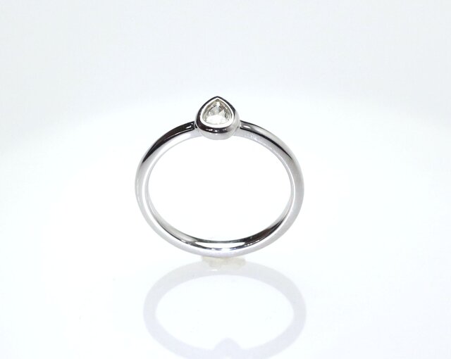 PT900 ローズカット ダイヤモンドリング Pt900 ローズカット/ラウンドブリリアントカット ダイヤモンド リング