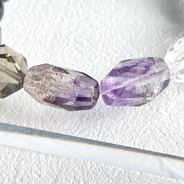 最強のお守り/ユーパーライト・モリオン/天然石・パワーストーンブレスレット 神秘の輝きで空気を整える/ユーパーライト・モリオン・他/パワー