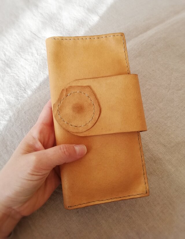 【vintage】simple wallet　ナチュラル　ピッグスキンレザー