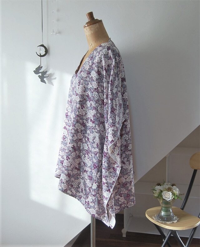 展示品 牡丹のチュニック 着物リメイク | iichi 日々の暮らしを