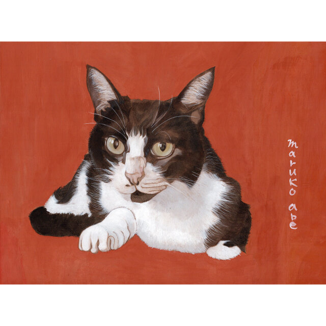 猫イラスト「ウメ3」原画 | iichi 日々の暮らしを心地よくする