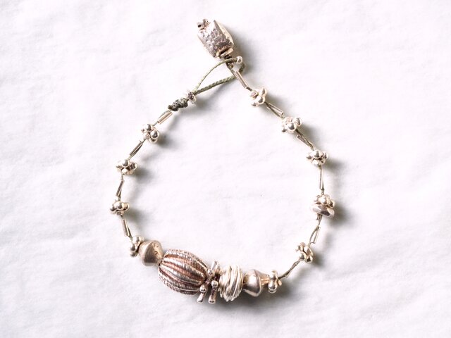 シルバー 編み込み ブレスレット*8