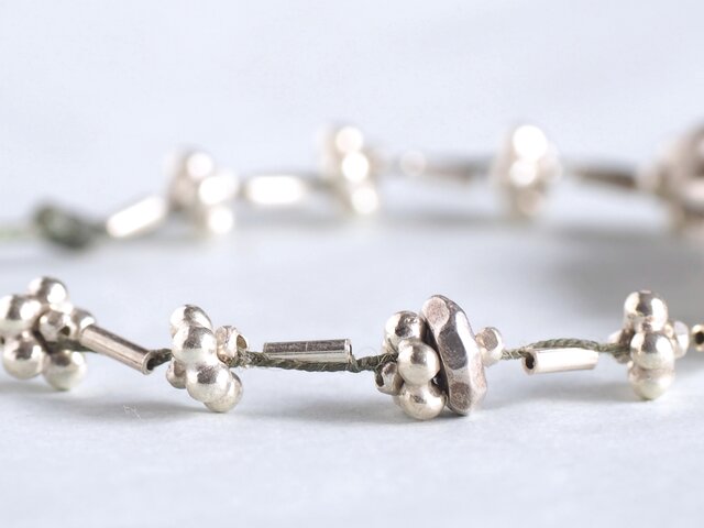 シルバー 編み込み ブレスレット*8