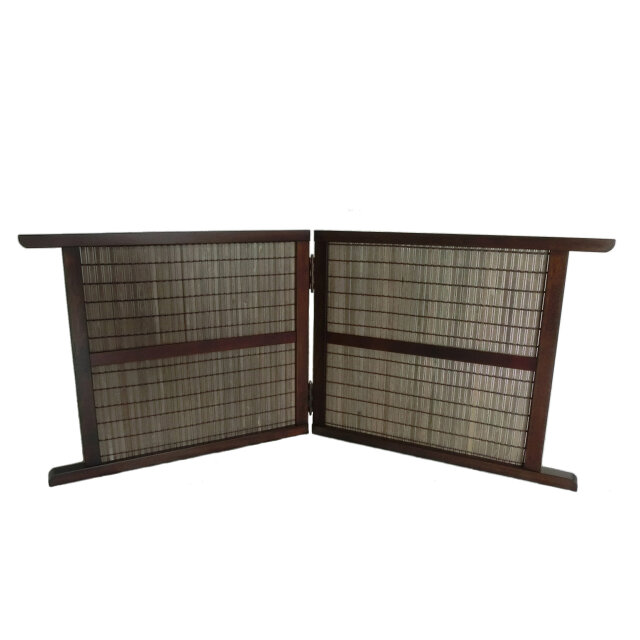 ミニ屏風　ダークブラウン木簾