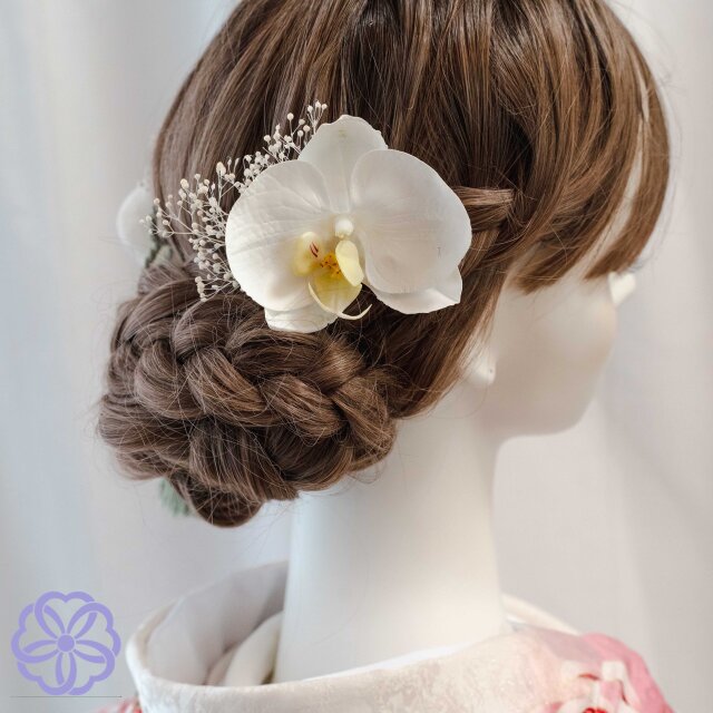 胡蝶蘭髪飾り 和装ヘア花嫁髪飾り - 水着