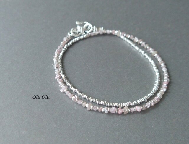桃色の雲 オーダー グランディディエライト カレンシルバー ブレスレット 桃色の雲様専用 オーダー グランディディエライト カレン