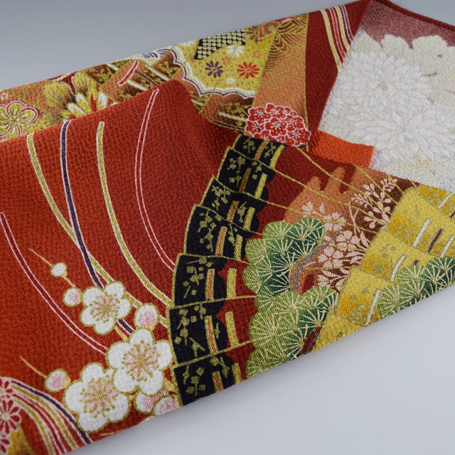 75cm 風呂敷 正絹 友禅染 蒔絵桧扇 【送料無料】 | iichi 日々の暮らし