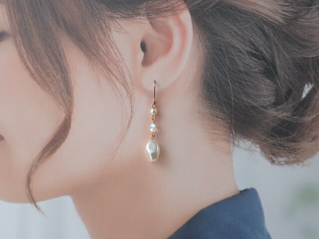 バロックパールピアス／イヤリング | iichi 日々の暮らしを