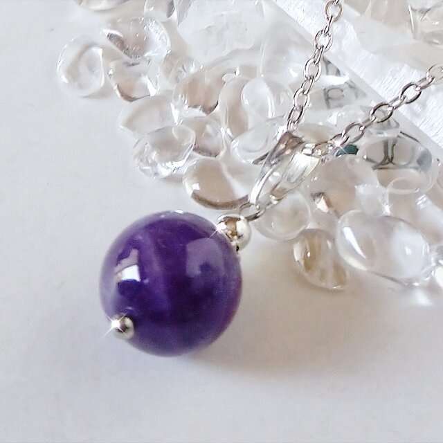2月の誕生石』アメジスト 天然石 ネックレス ペンダント | iichi 日々