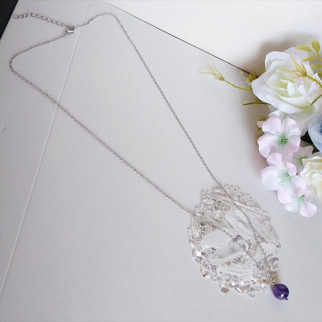 2月の誕生石』アメジスト 天然石 ネックレス ペンダント | iichi 日々