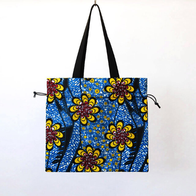 アフリカ布の巾着バッグ（アフリカンプリント）トートバッグ | iichi 