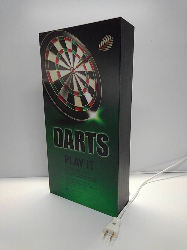 Lサイズ】ダーツ BAR ゲーム DARTS プレイヤー サイン ランプ 看板