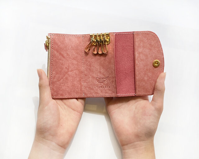 ツヴィリング ビューティーケア 5点セット ファスナー付き革ピンクケース