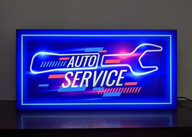 Lサイズ】オートサービス カーショップ オートショップ ガレージ 車