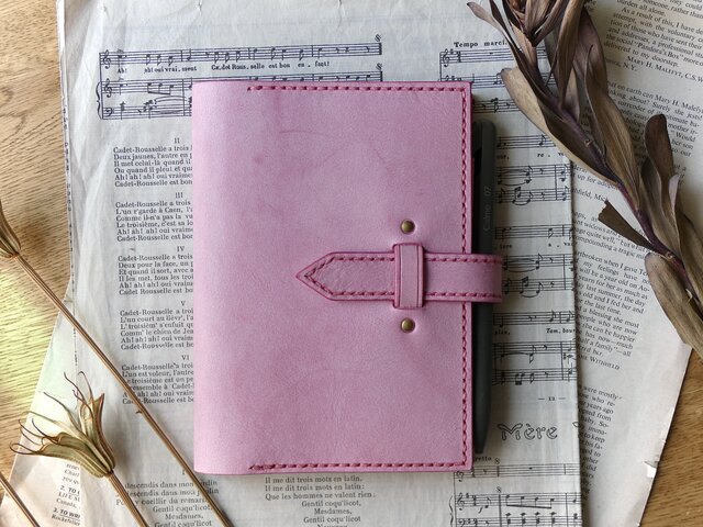 ご確認用　A6 イタリアンレザー アラスカ×バベル　ピンク　手帳カバー　牛革本革 ご確認用 A6 イタリアンレザー アラスカ×バベル ピンク 手帳